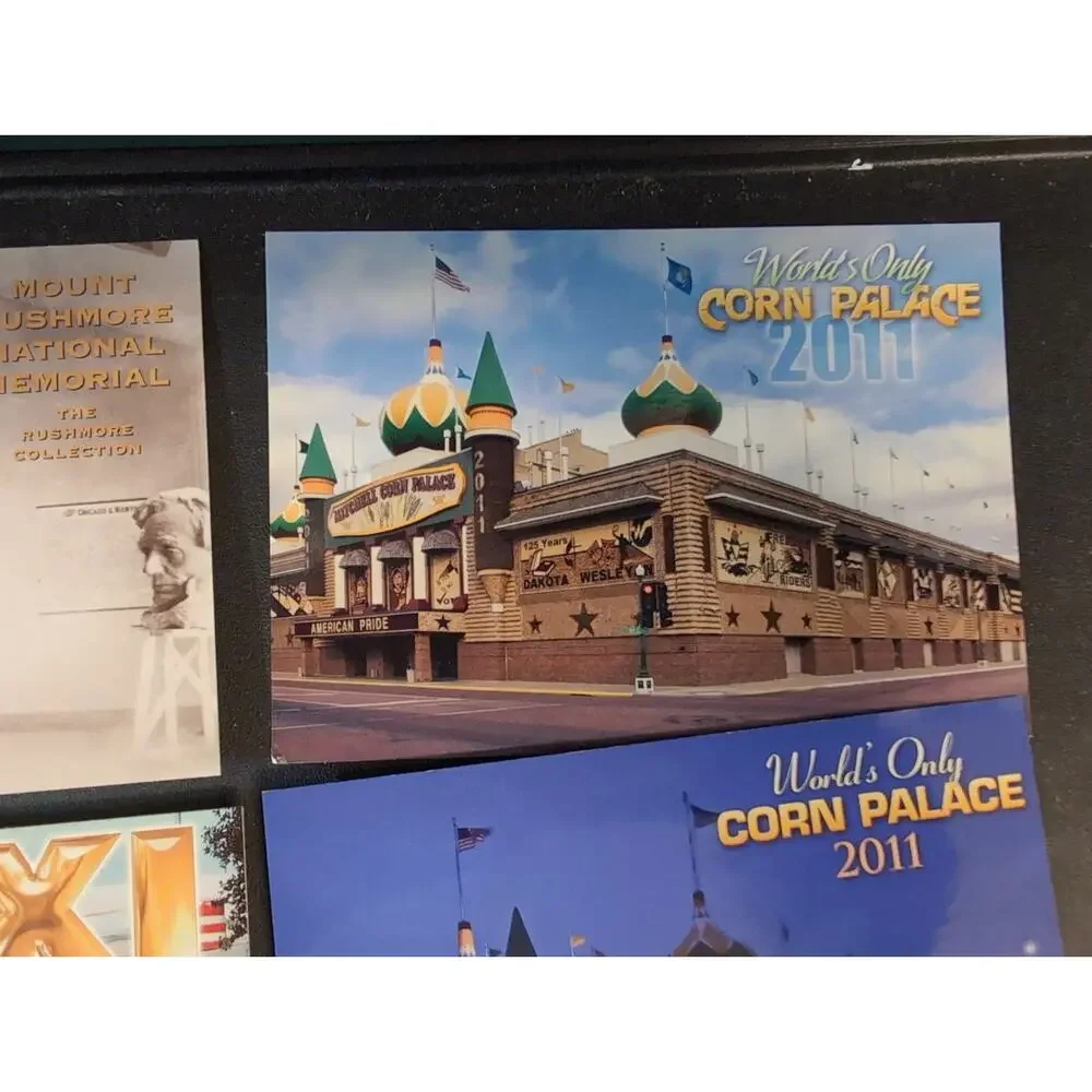 13 Post Cards Unused Mnt Rushmore Biloxi Corn Palace Bureau Engraving Lot